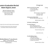 Graduation Recital - Adam Dyjach, tenor