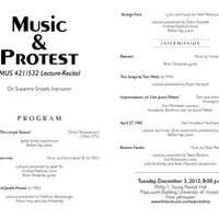 Class Recital - MUS421/532 Music&amp;Protest