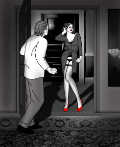 558_Johnny opens the door_Gabriella is there_sm
