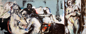 "Untitled; Four Figures" by Angela Grossman (1984)