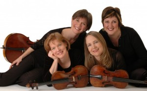 The Lafayette String Quartet, with Sharon Stenis on the far right (photo by Frances Litman)