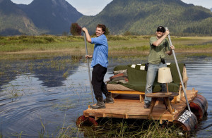 Jeremy Lutter and Daniel Hogg behind the scenes of Floodplain (Photo by Bettina Strauss)