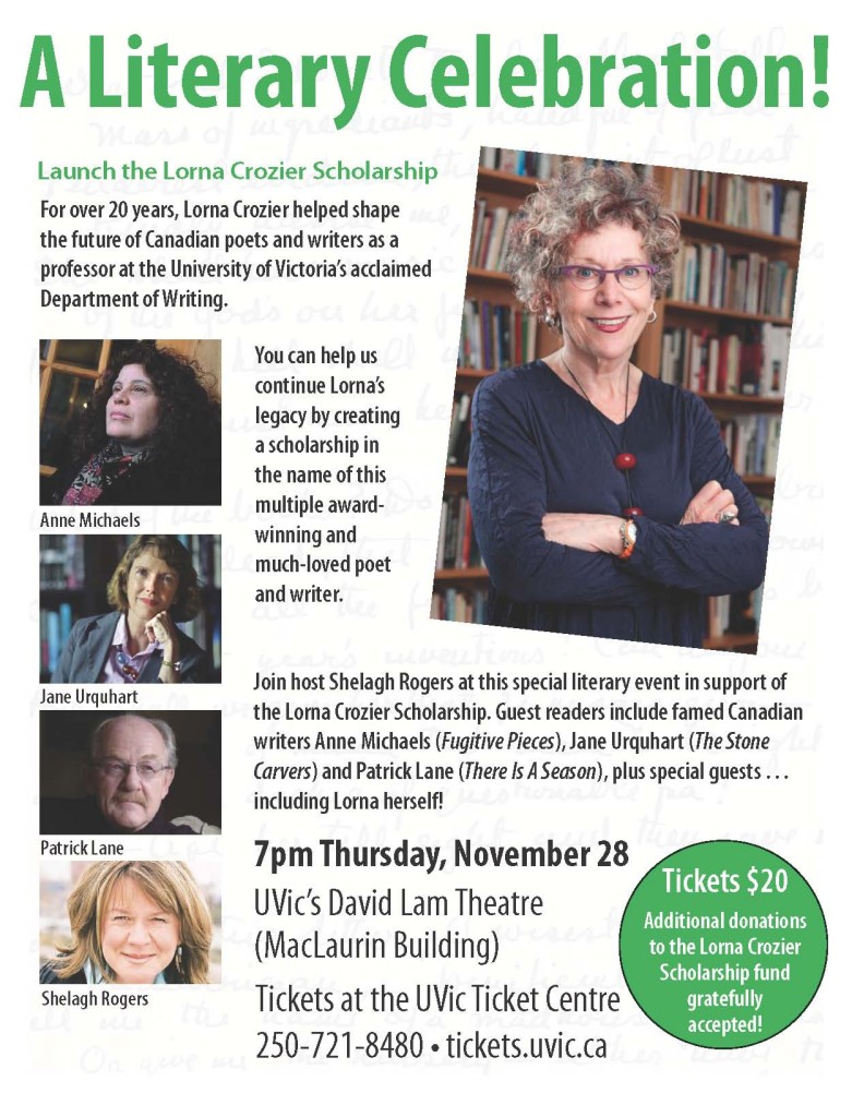 Join Us For A Literary Celebration Of Lorna Crozier 