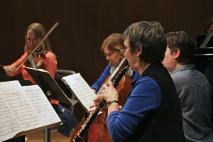 The music faculty in rehearsal for Mahler week 