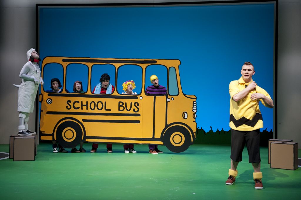 Hurry up Charlie Brown (Kale Penny) or you’ll miss the school bus!  Photo by David Lowes.